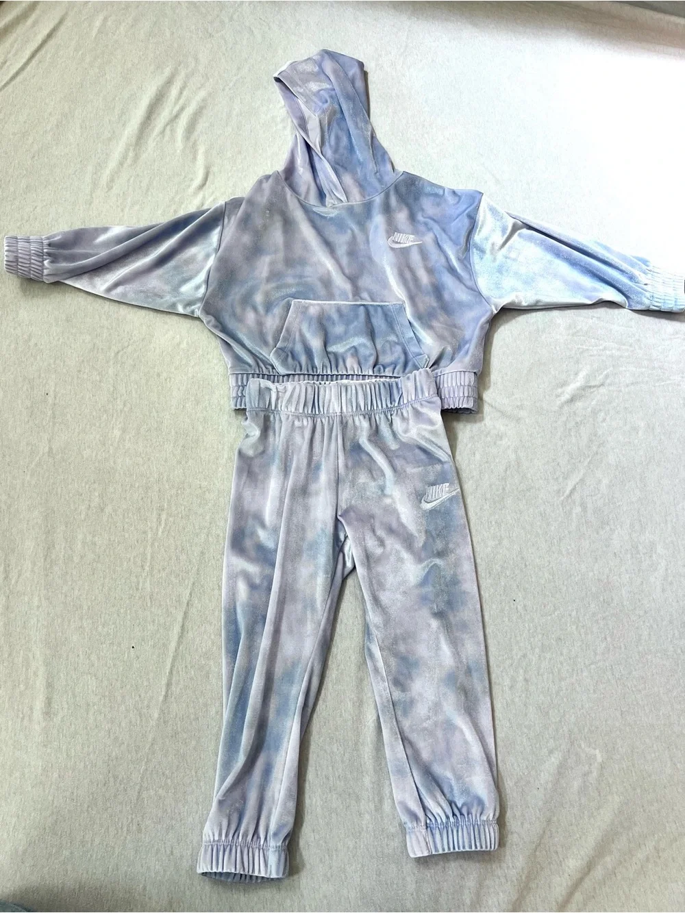 Nike Kids' Lavender Tie-Dye Sweatshirt & Joggers Set 3T